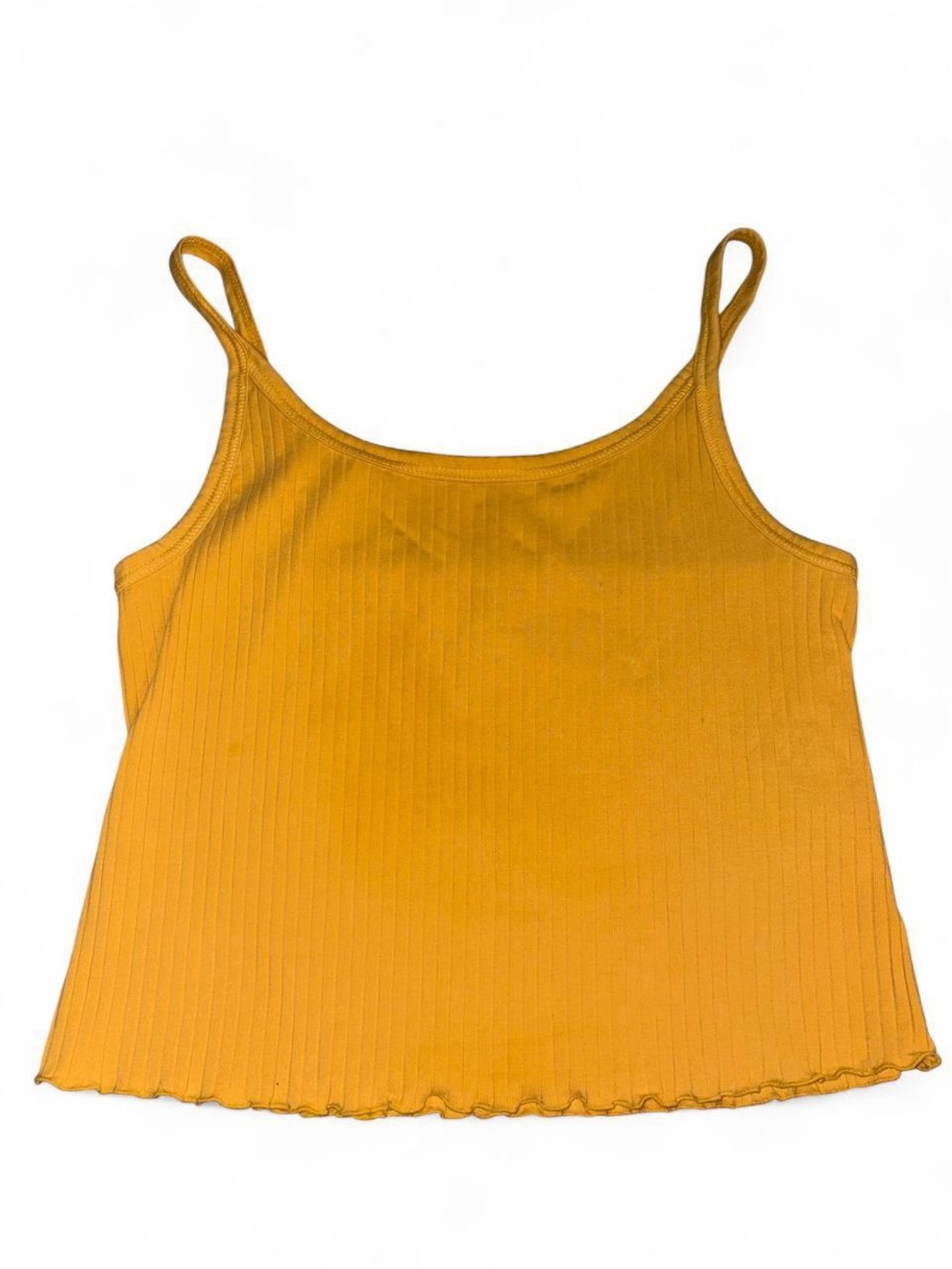 Old Navy Golden Yellow Ribbed Spaghetti Strap Camisole